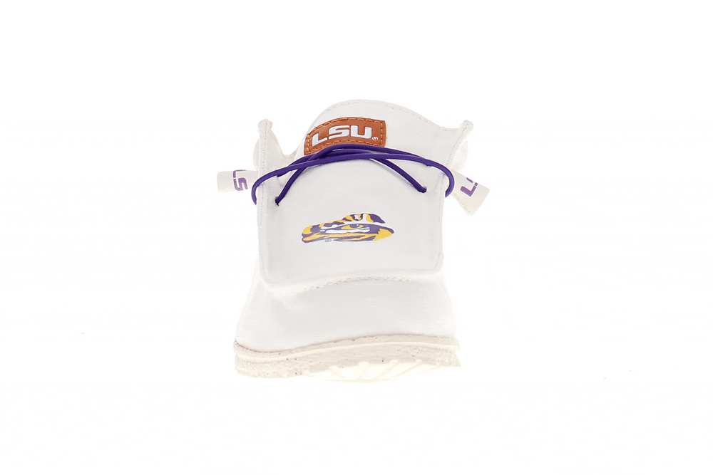 Men s Louisiana State University Off White Canvas Shoes