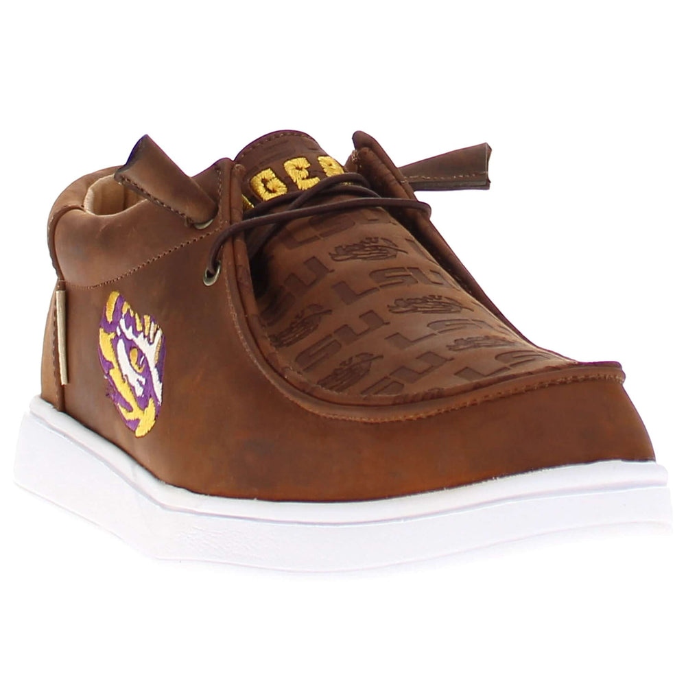Men's Louisiana State University leather slip-on shoes