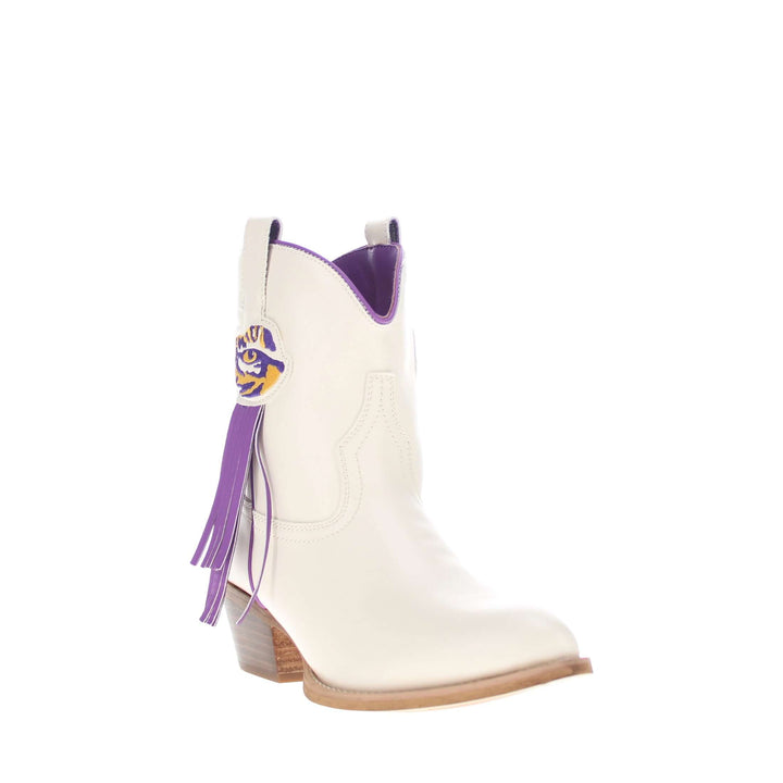 Women's LSU Bone Fringe Bootie Lucy By V By Vaccari