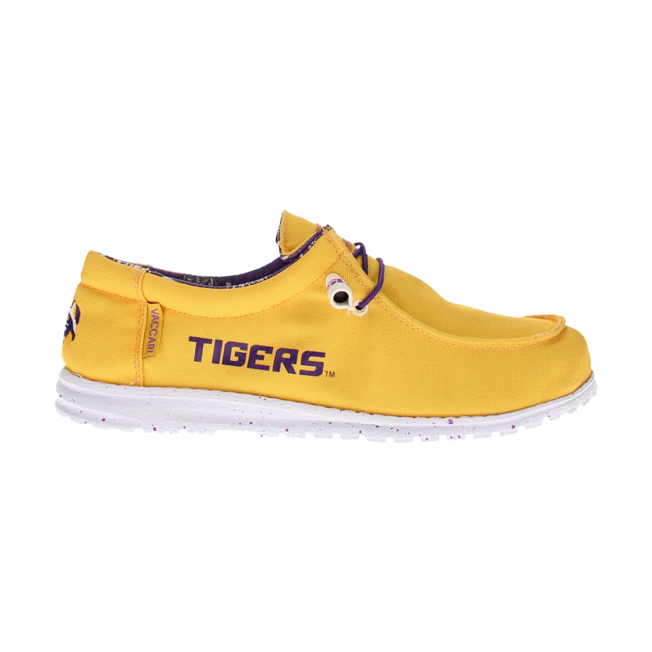 Men's Louisiana State University Yellow Canvas Casual Shoe by Vaccari