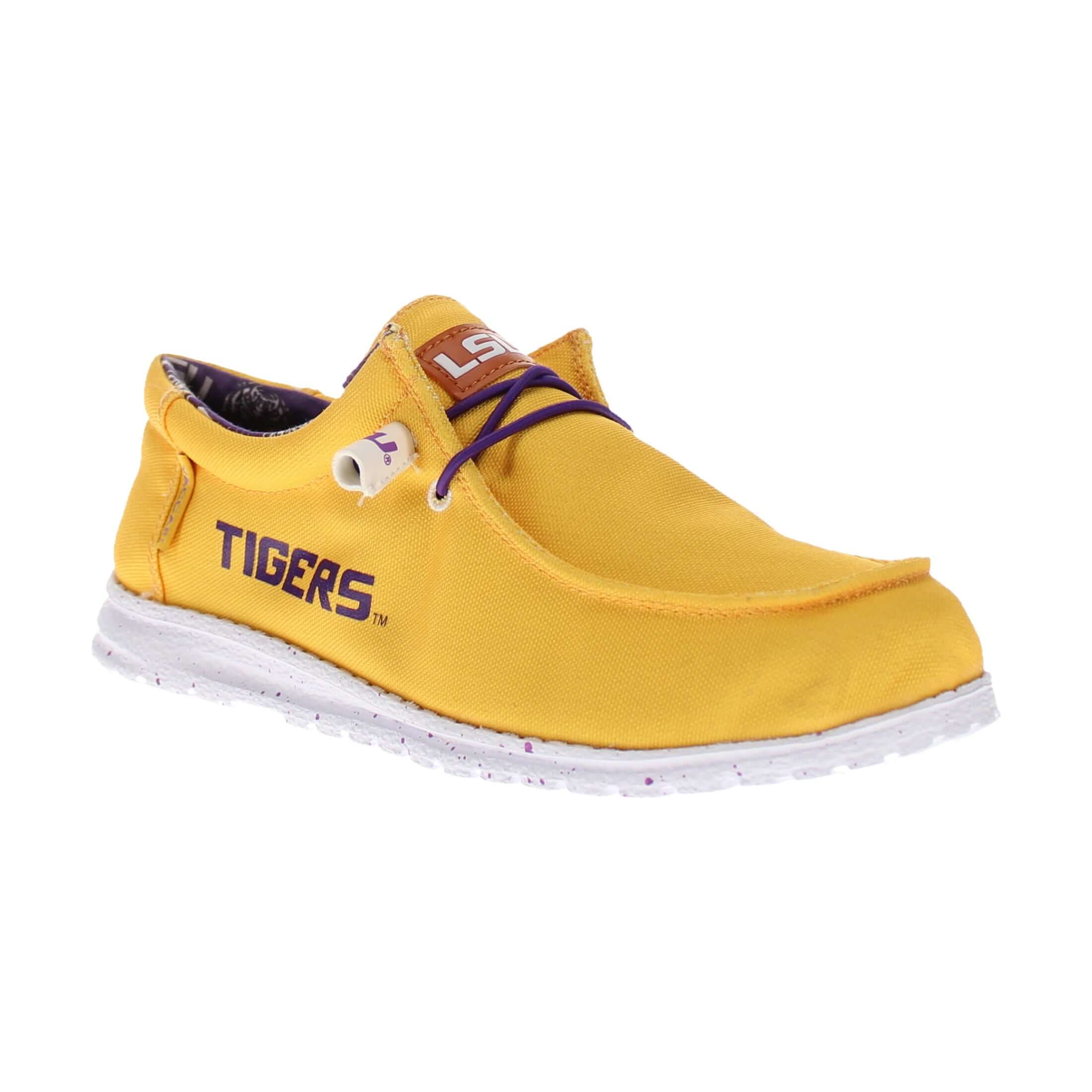 Men's Louisiana State University Yellow Canvas Casual Shoe by Vaccari