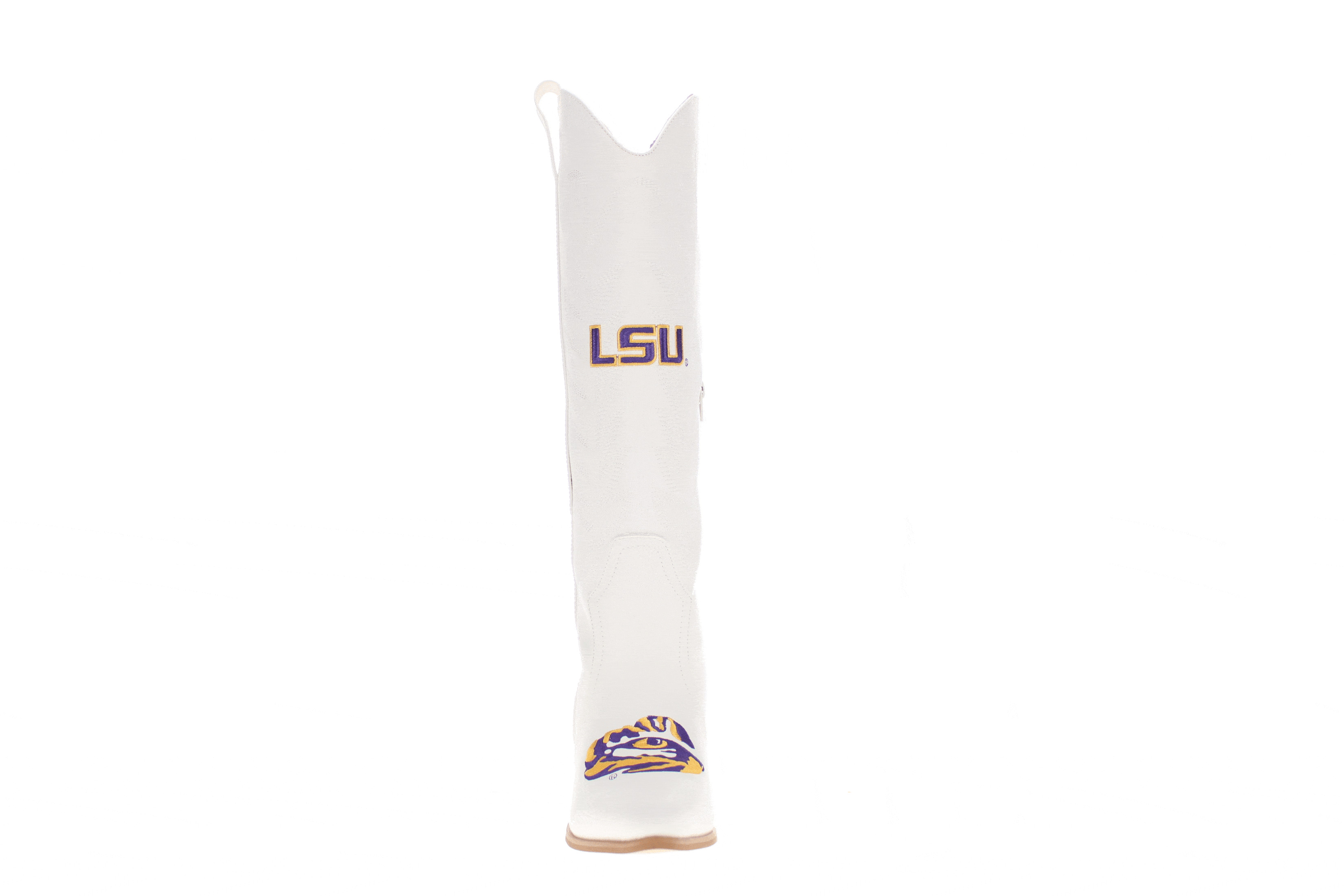 Louisiana State University Blair Tall White Boot By V By Vaccari