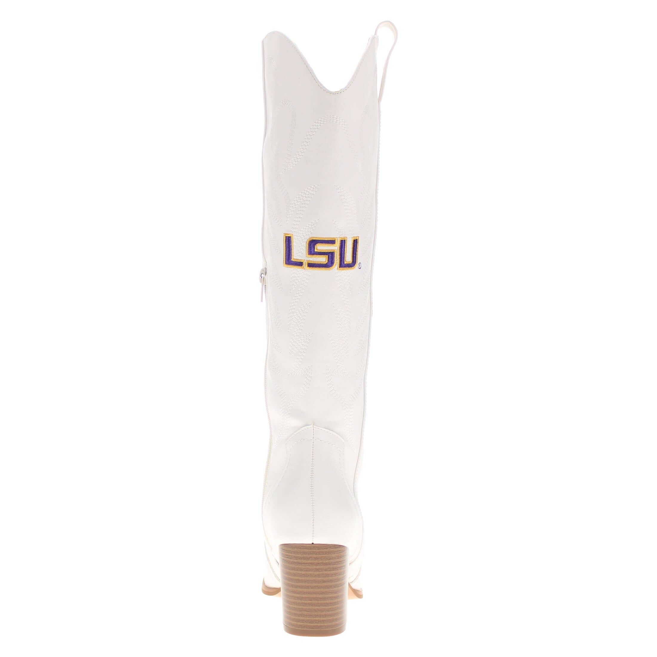 Louisiana State University Blair Tall White Boot By V By Vaccari