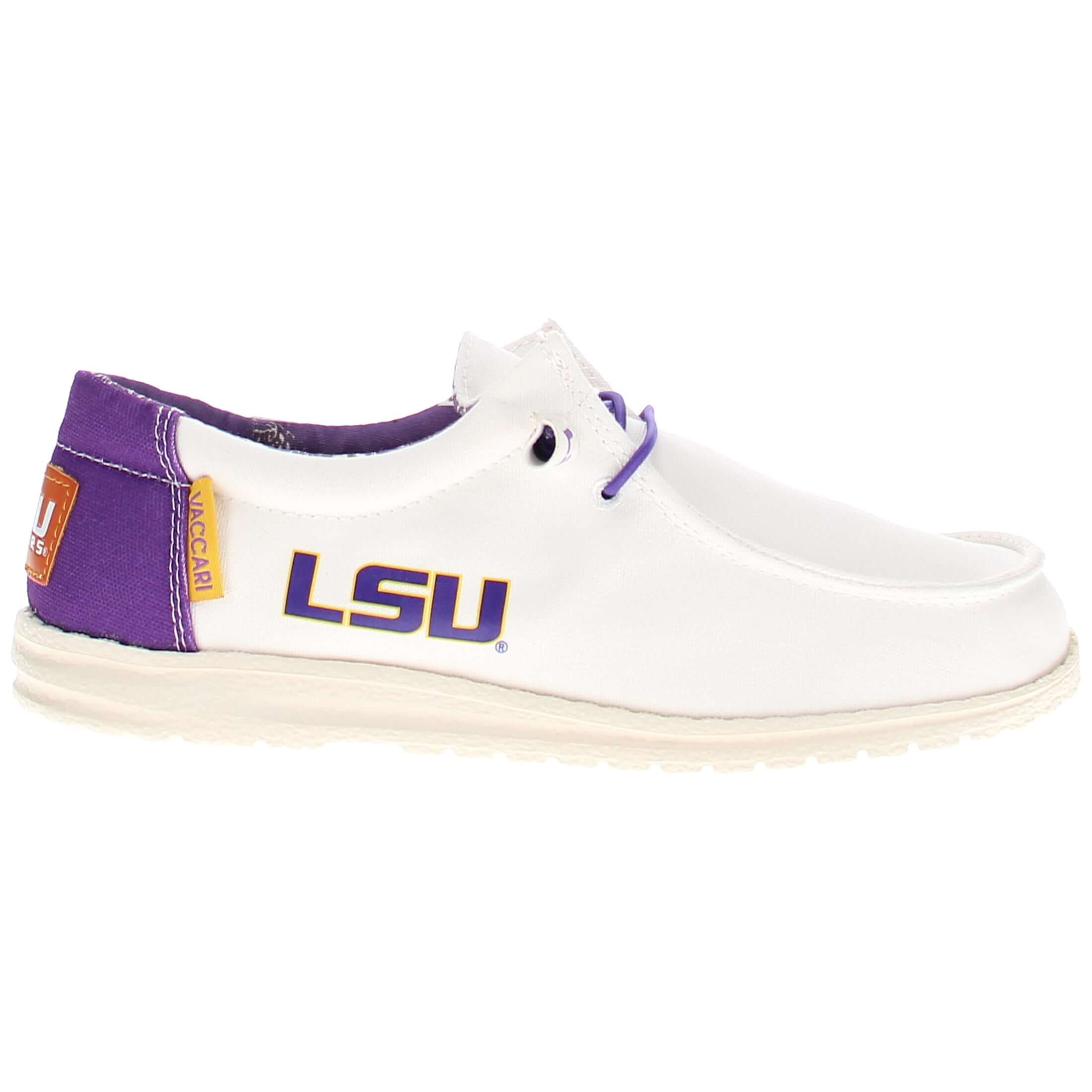 Women's Louisiana State University Off White Canvas Shoes by Vaccari
