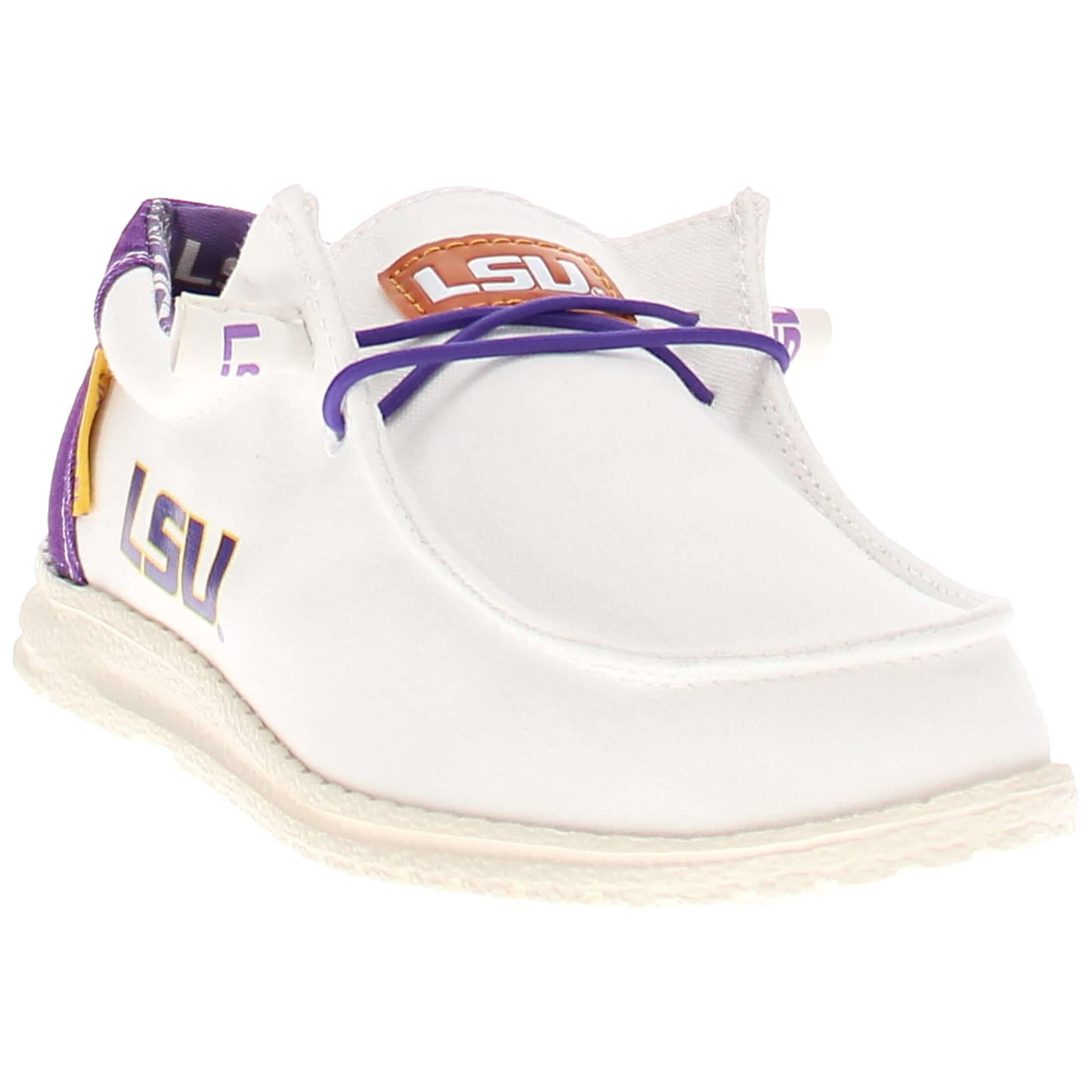 Women's Louisiana State University Off White Canvas Shoes by Vaccari