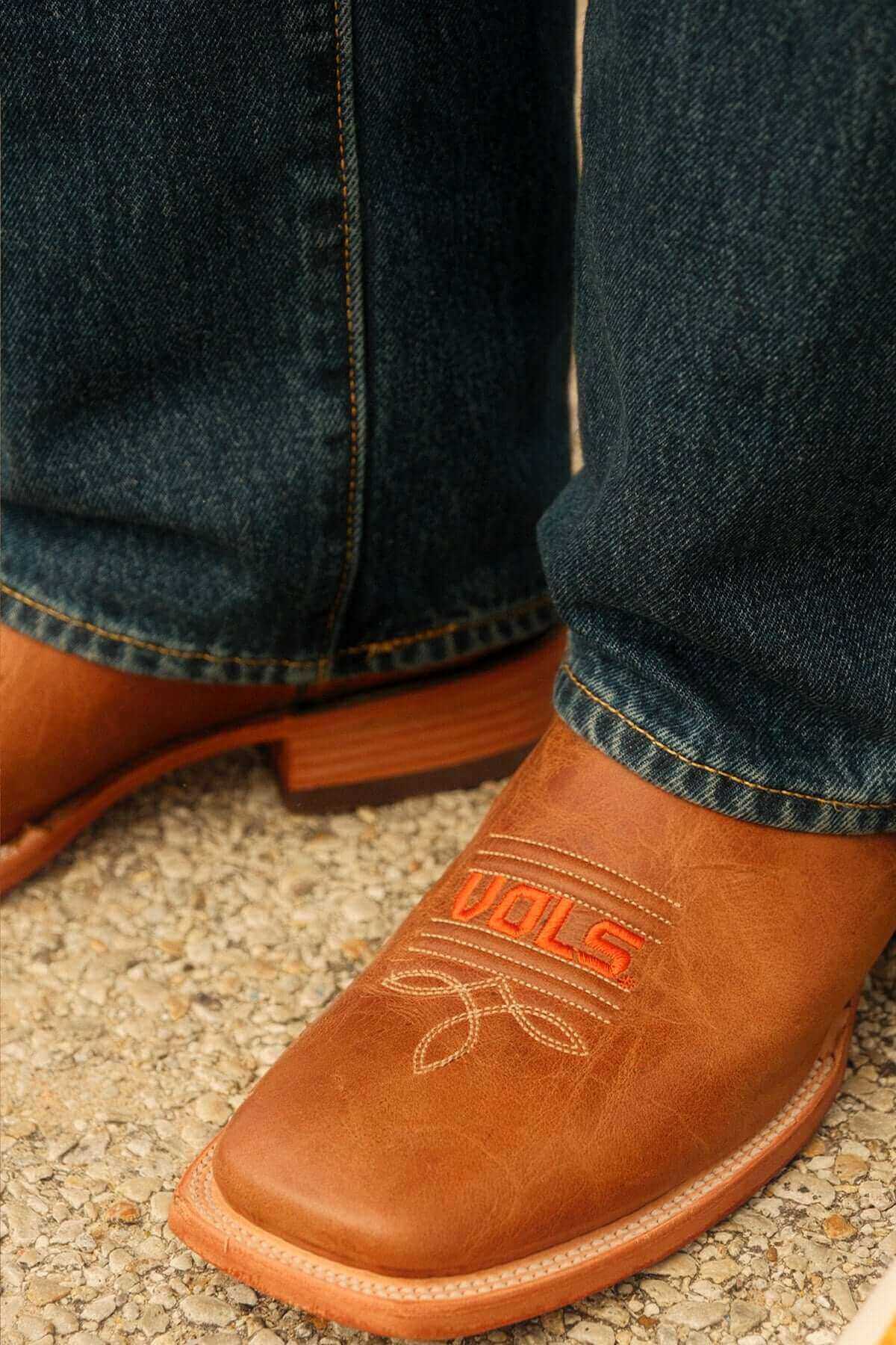 University of Tennessee Brown Men's Cowboy Boots Luke by Vaccari University