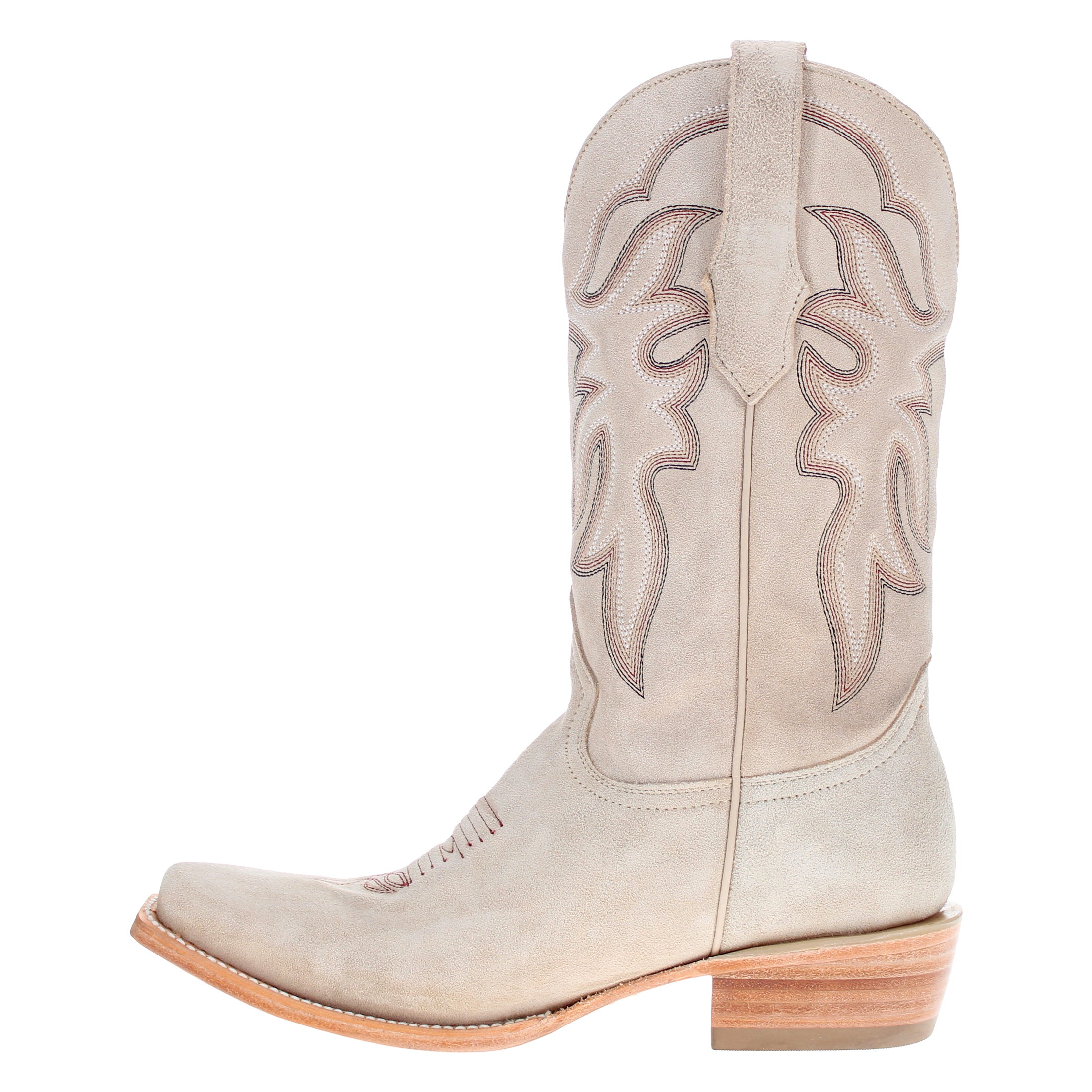 Men's Full Ivory Suede JW Toe Cowboy Boots by Vaccari