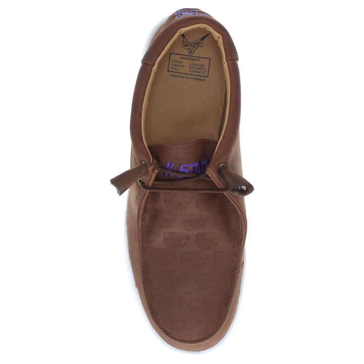 Men's Kansas State University leather slip-on shoes