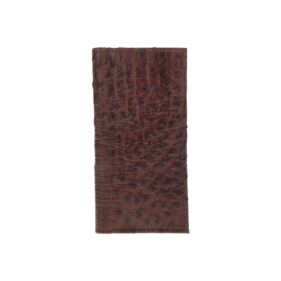 Full Quill Ostrich Checkbook Wallet