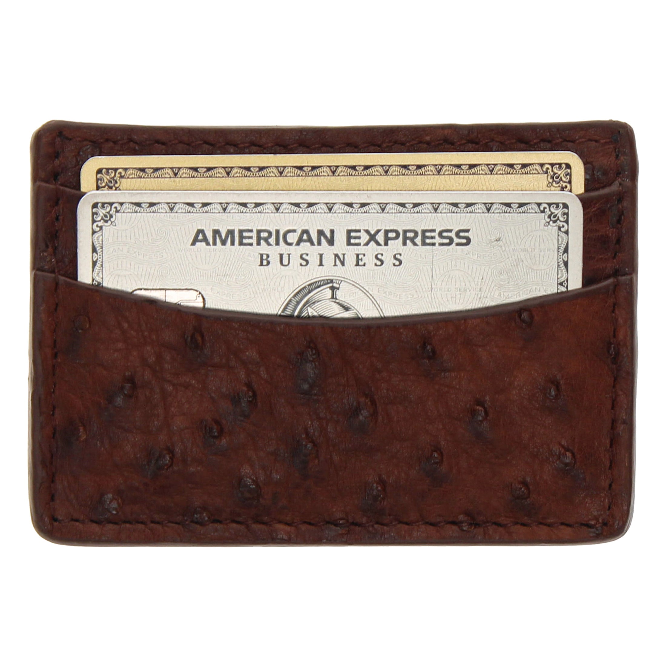 Full Quill Ostrich Credit Card Holder