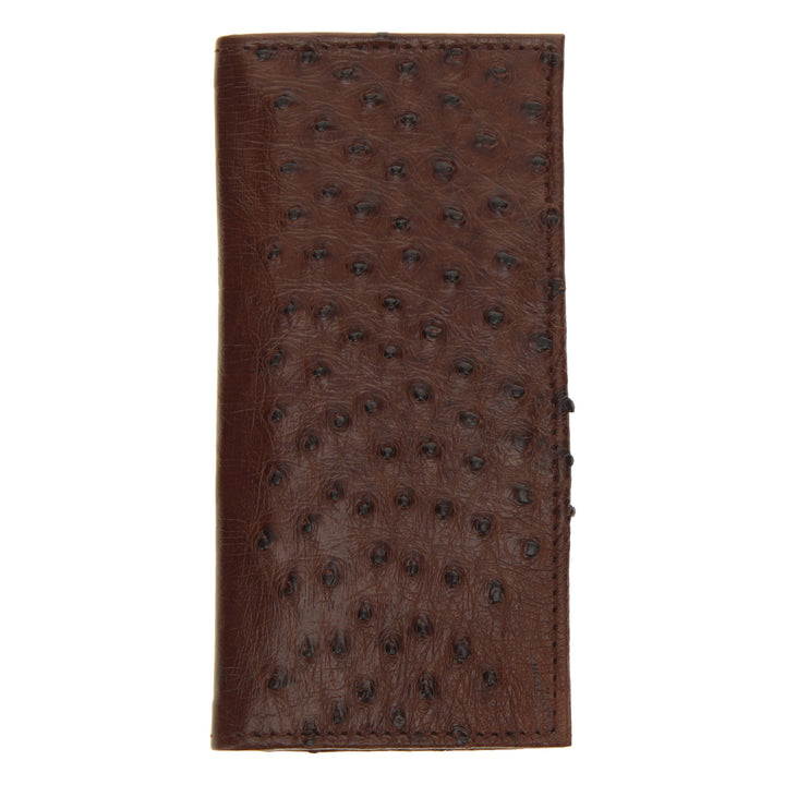 Full Quill Ostrich Checkbook Wallet