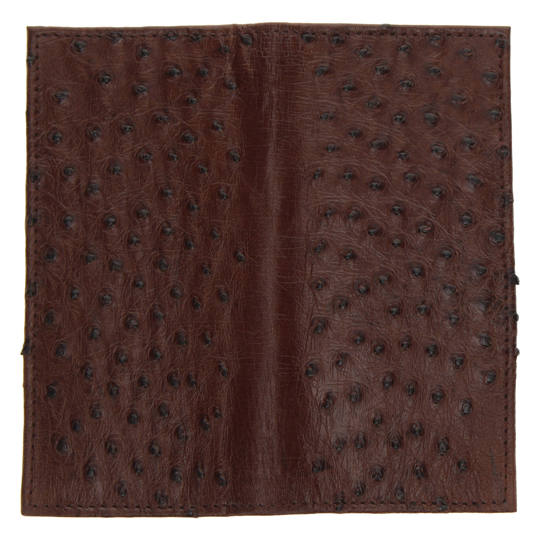 Full Quill Ostrich Checkbook Wallet