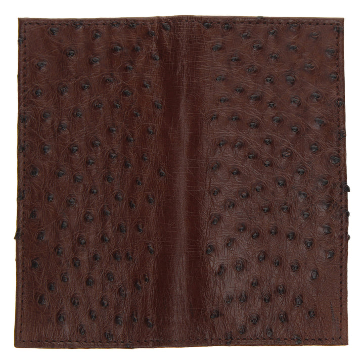 Full Quill Ostrich Checkbook Wallet
