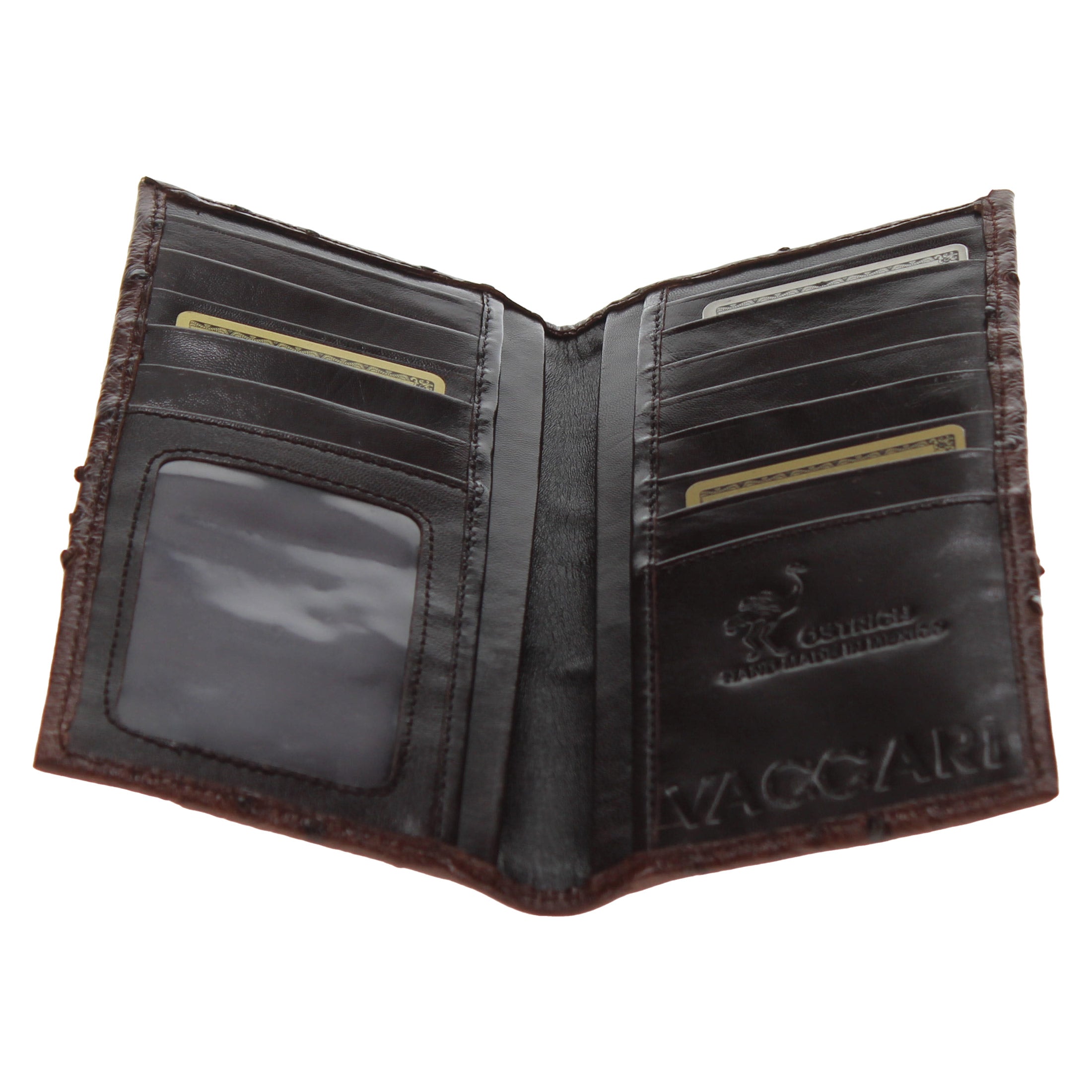 Full Quill Ostrich Checkbook Wallet