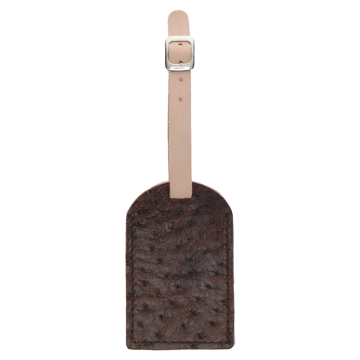Full Quill Ostrich Luggage Tag