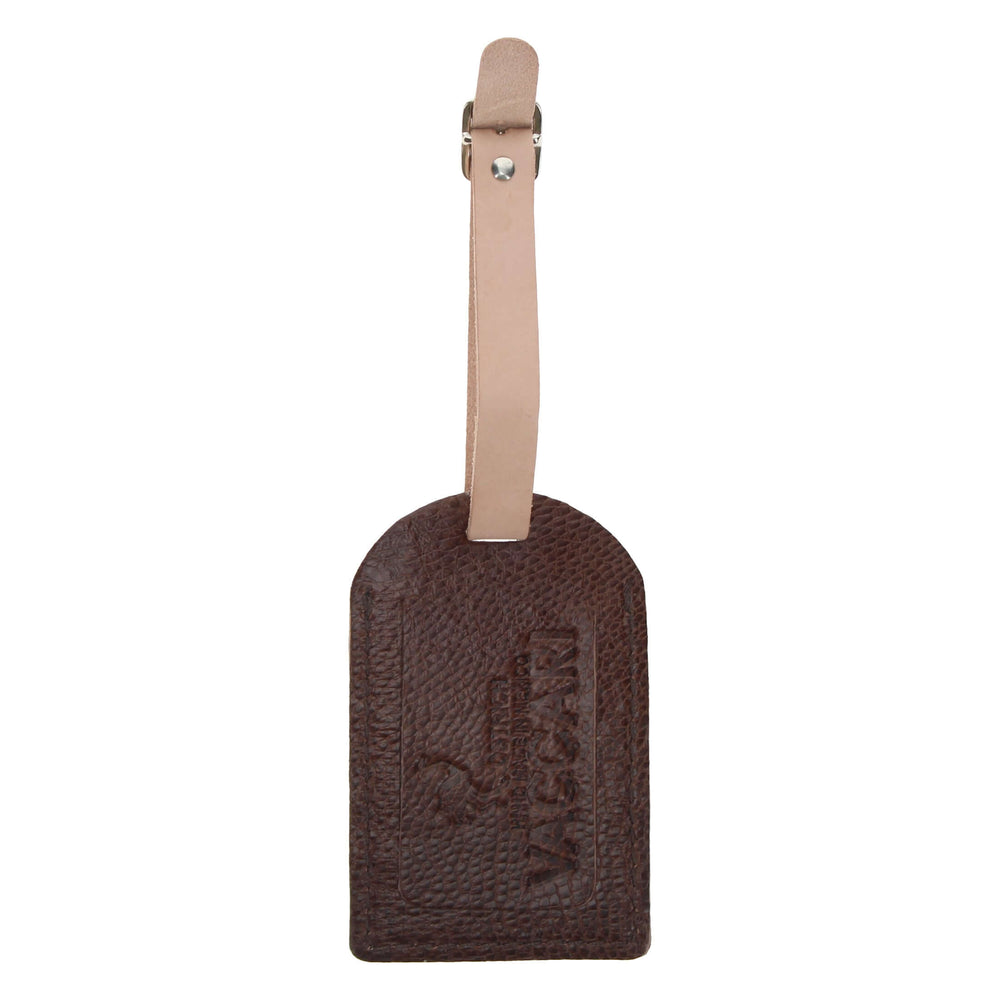 Mocha Ostrich Luggage Tag by Vaccari Core