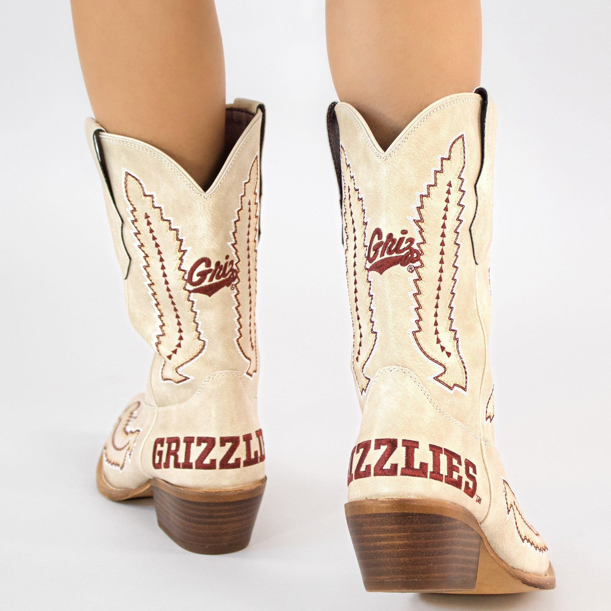 Women's University of Montana Bone Cowgirl Boot Mimi by V by Vaccari