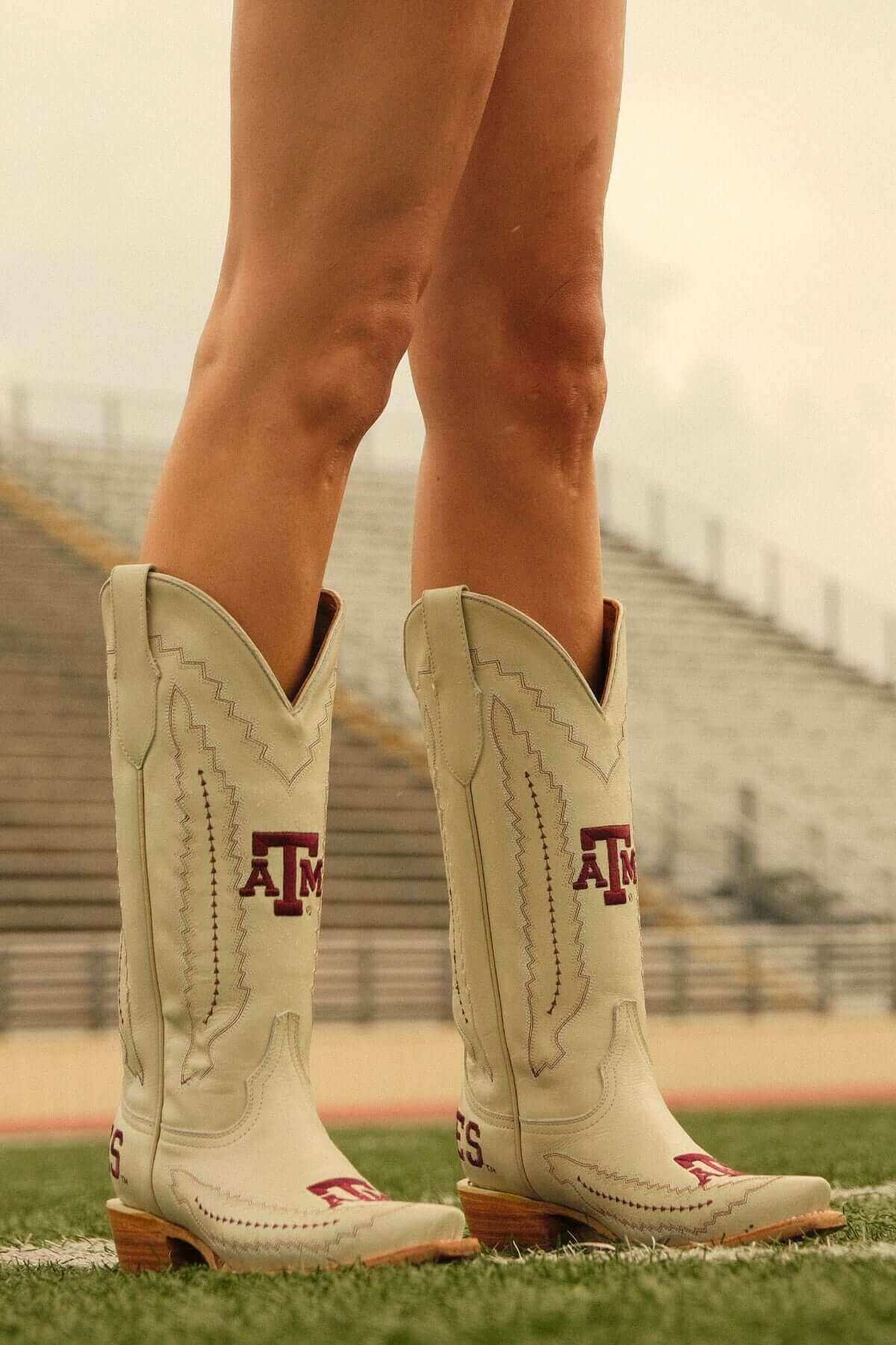 Texas A&M University Bone Cowgirl Boots Naomi by Vaccari University
