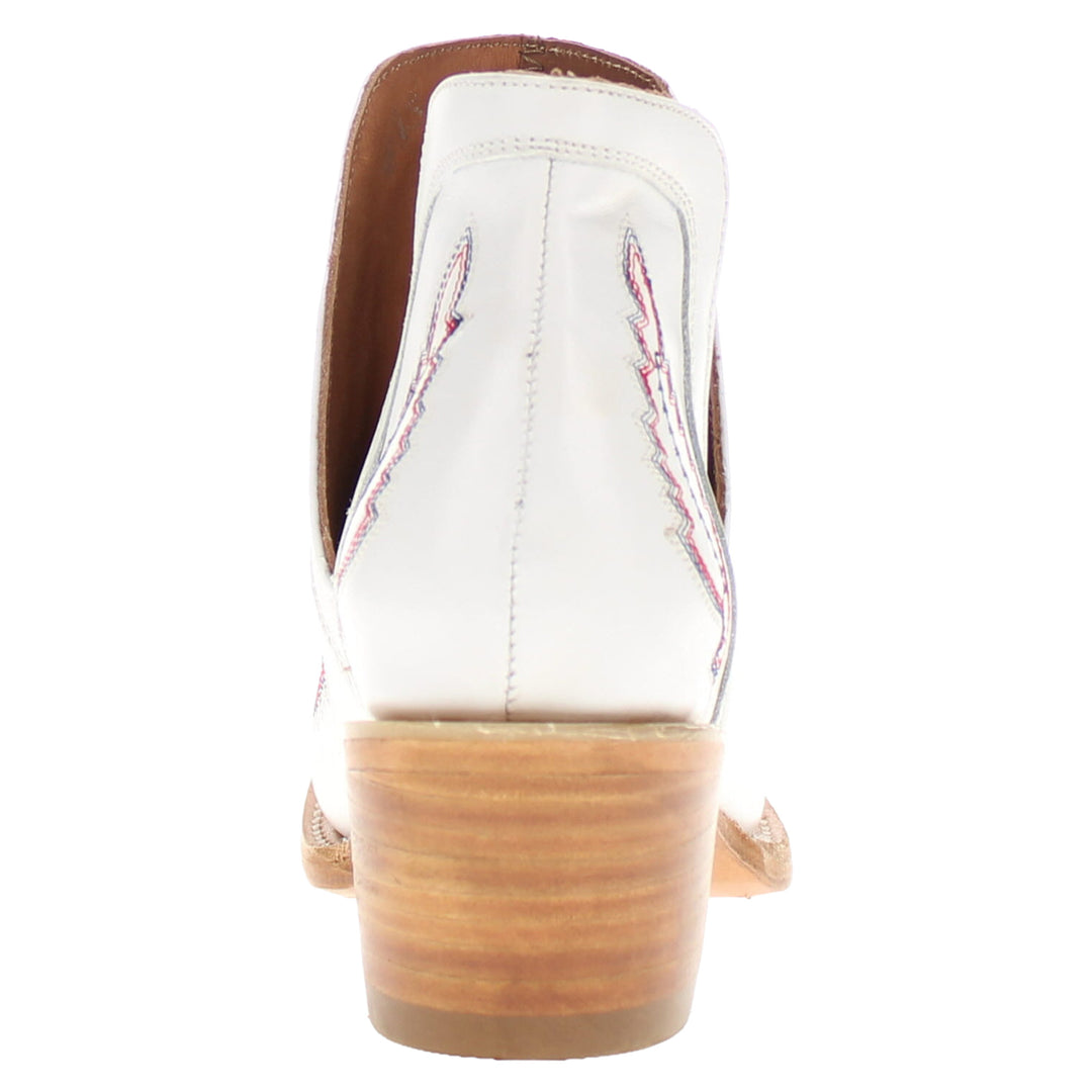 Women's White Cowgirl Booties Natalie Rangerette by Vaccari University