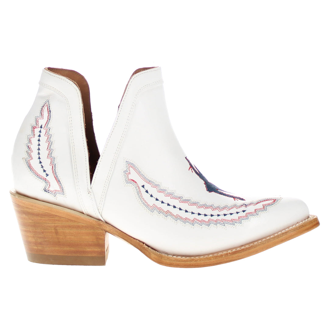 Women's White Cowgirl Booties Natalie Rangerette by Vaccari University