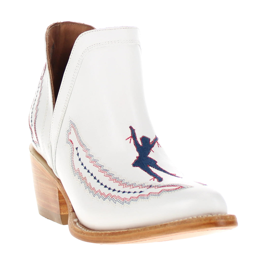 Women's White Cowgirl Booties Natalie Rangerette by Vaccari University