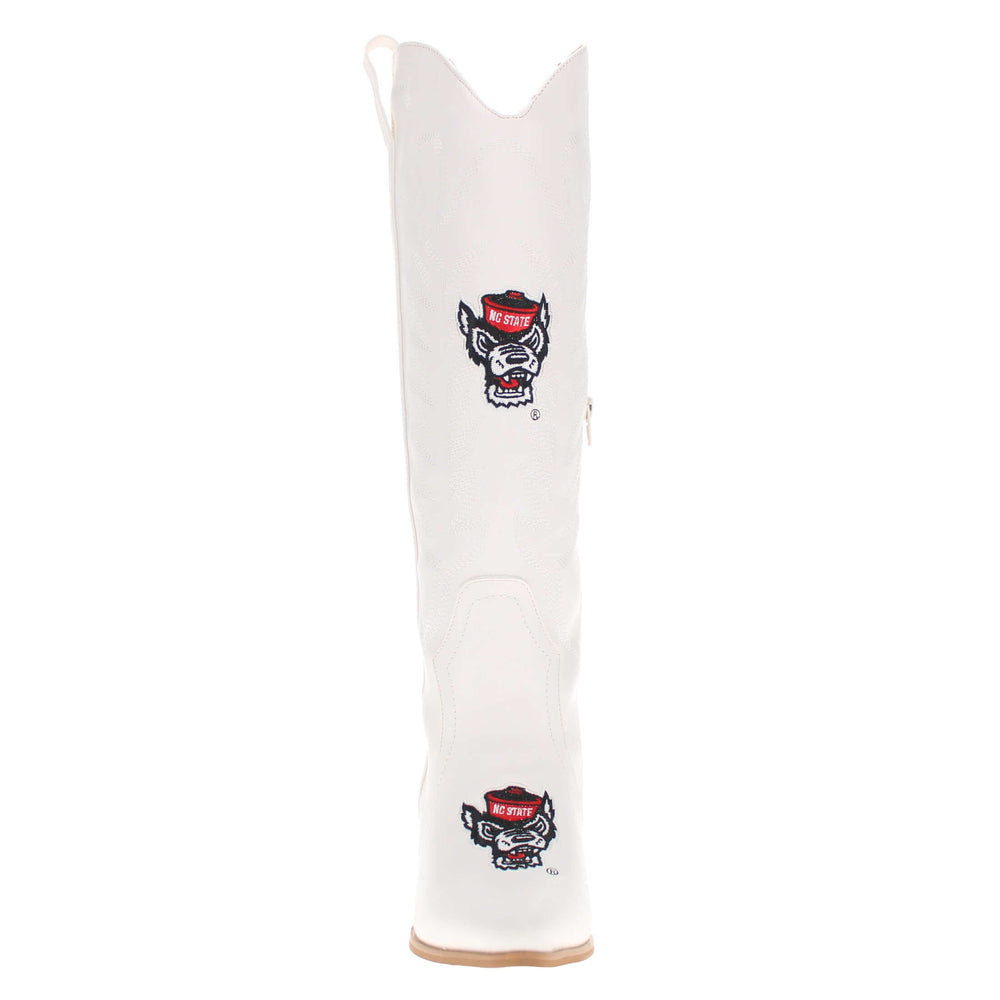 North Carolina State University Blair Tall White Boot By V By Vaccari