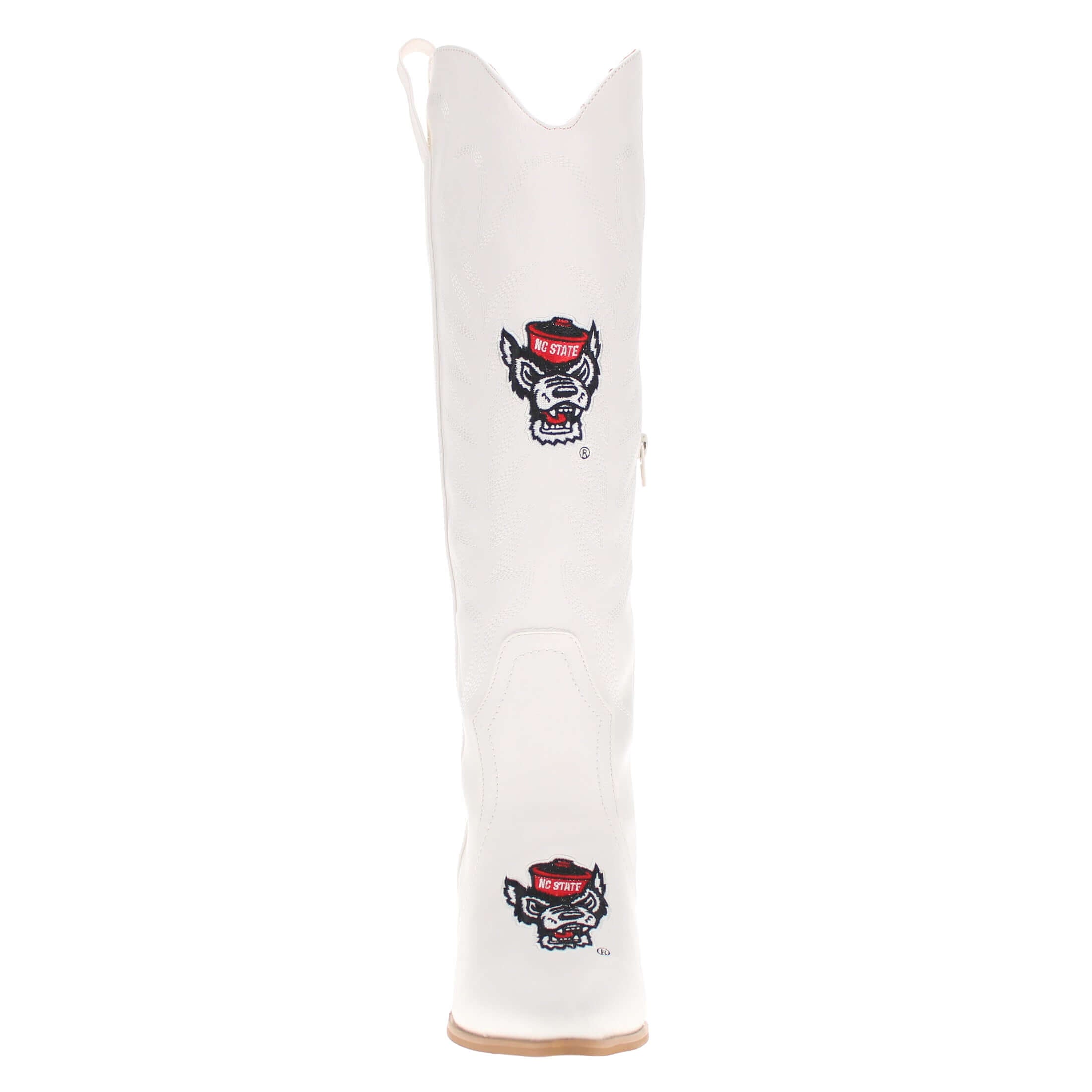 North Carolina State University Blair Tall White Boot By V By Vaccari