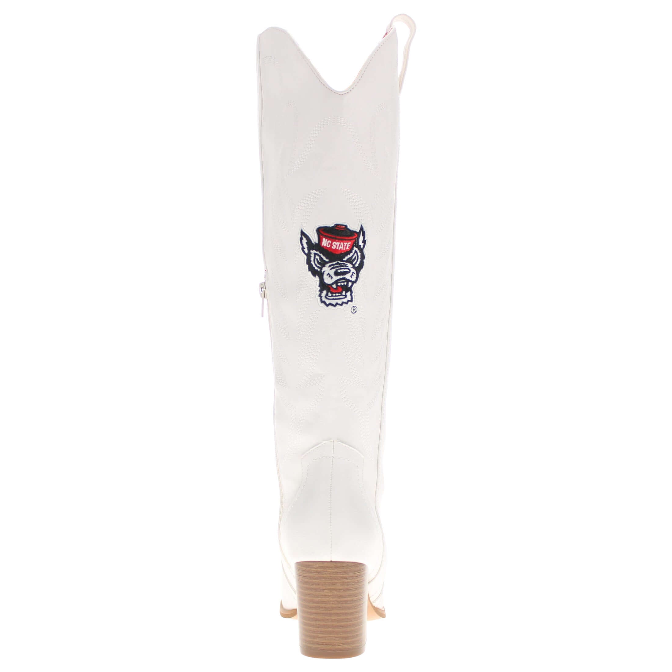 North Carolina State University Blair Tall White Boot By V By Vaccari