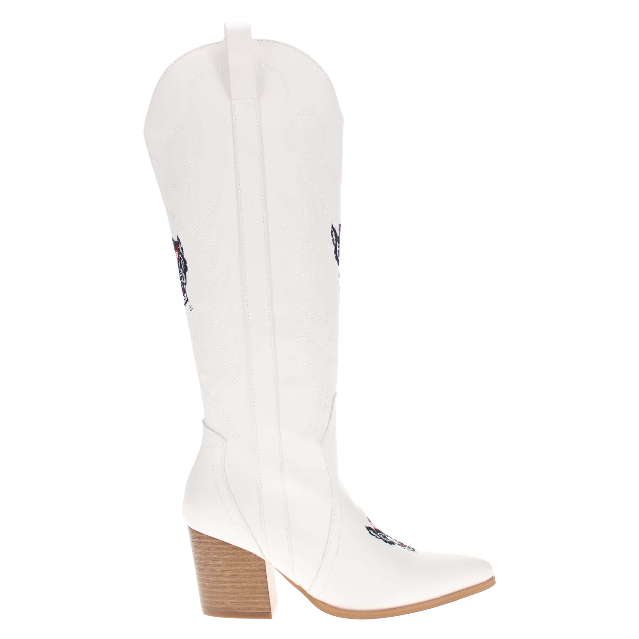 North Carolina State University Blair Tall White Boot By V By Vaccari