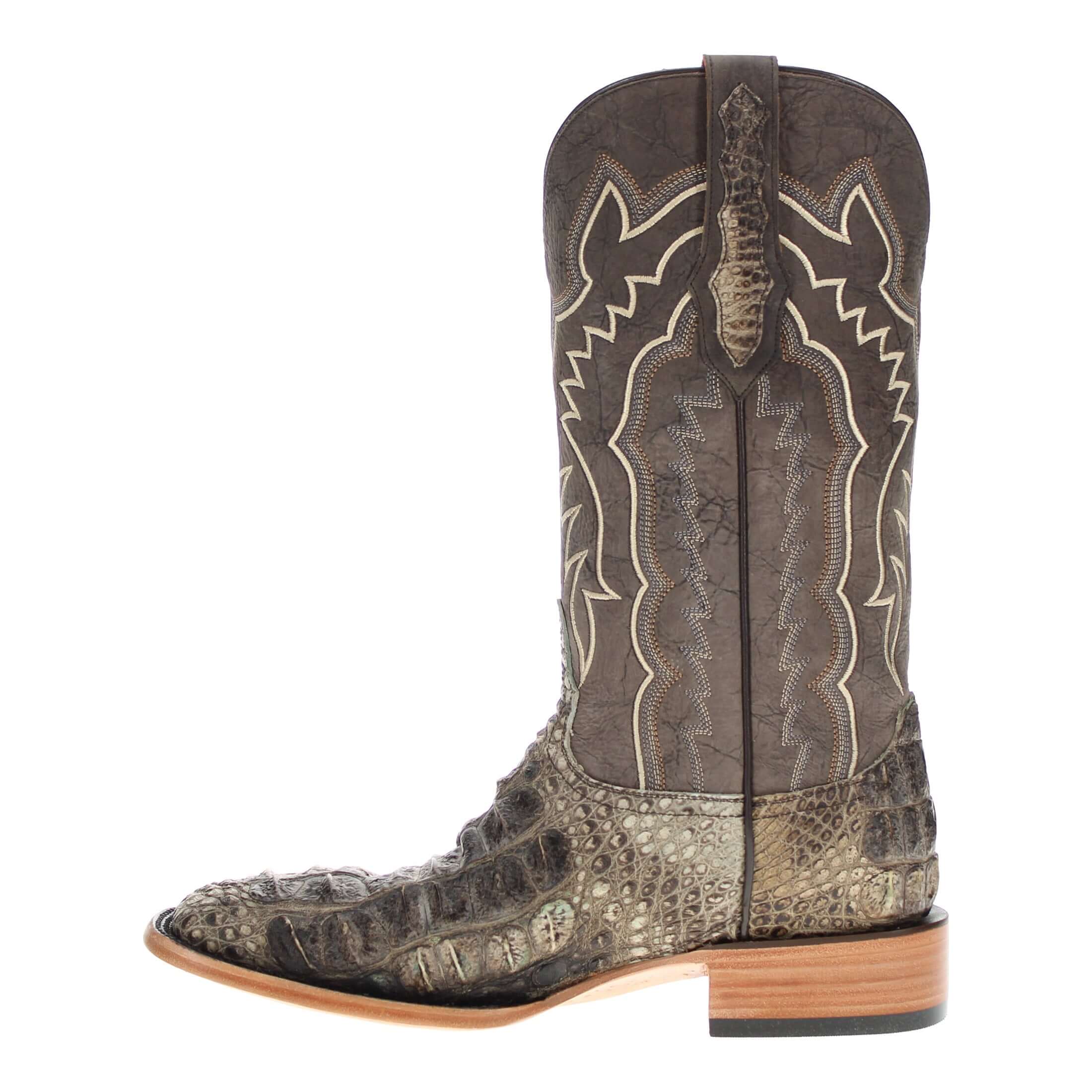 Men's Natural Alligator Hornback Cowboy Boots Zaire by Vaccari Core