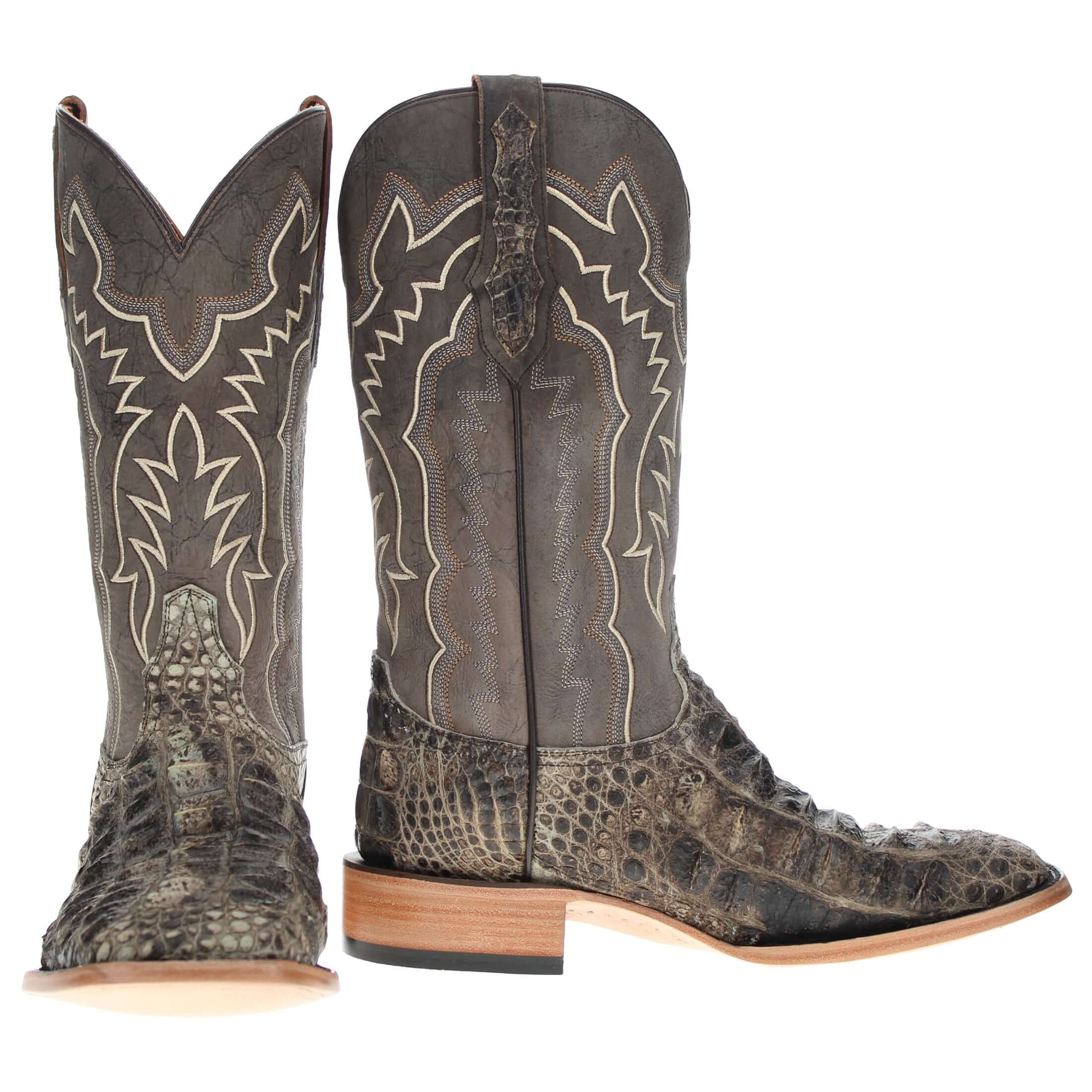 LR_d　鶏冠　牛肺 Men's Natural Hornback Alligator Boots | Vaccari Boots