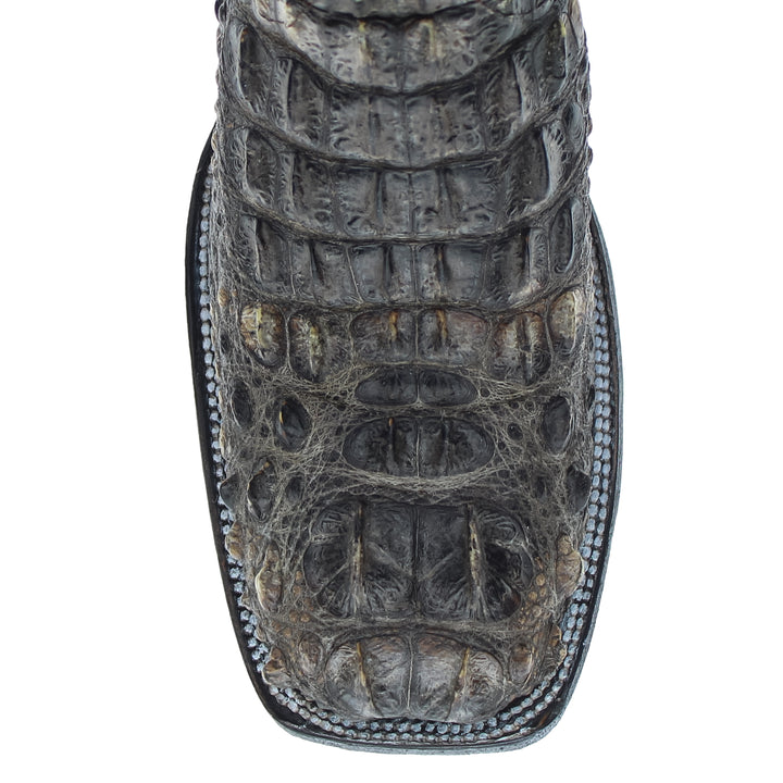 Mens Natural American Alligator Headcut Square Toe Cowboy Boots by Vaccari