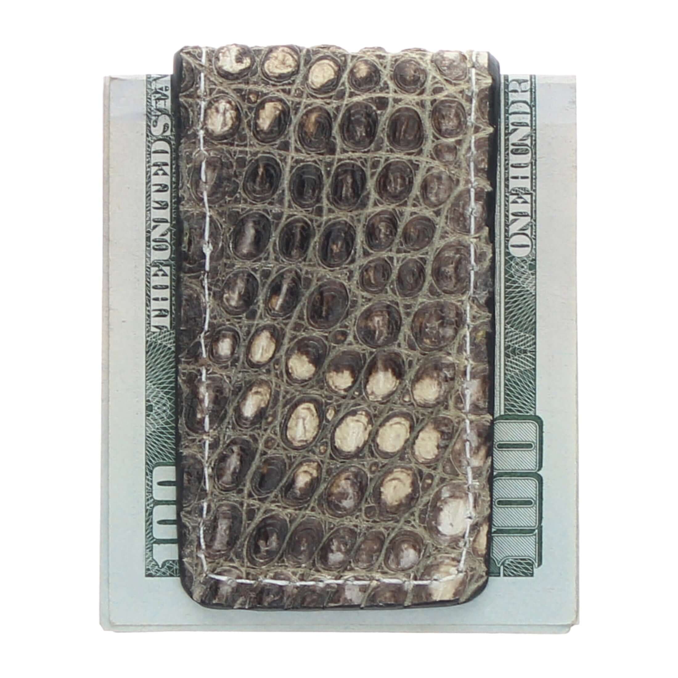 Men's Natural American Alligator Money Clip | Vaccari Boots