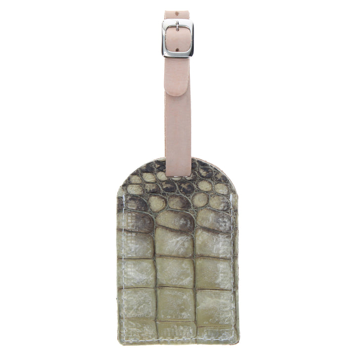 Natural American Alligator Luggage Tag by Vaccari