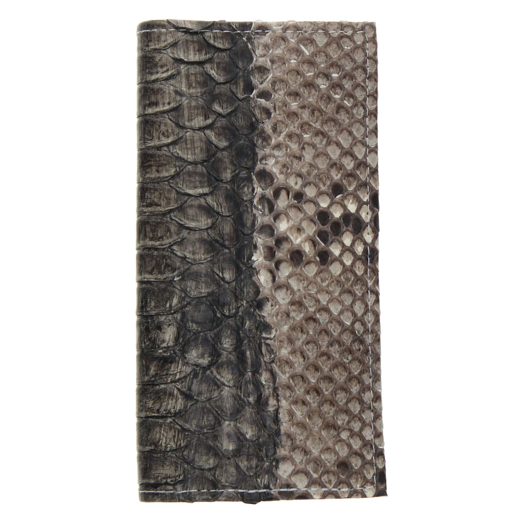 Python Snake Skin Checkbook Men's Natural python Checkbook Wallet | Vaccari