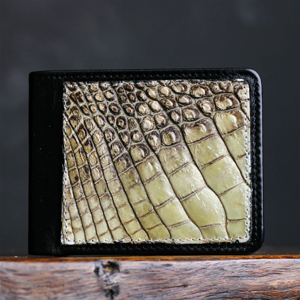 Natural American Alligator Billfold Wallet by Vaccari