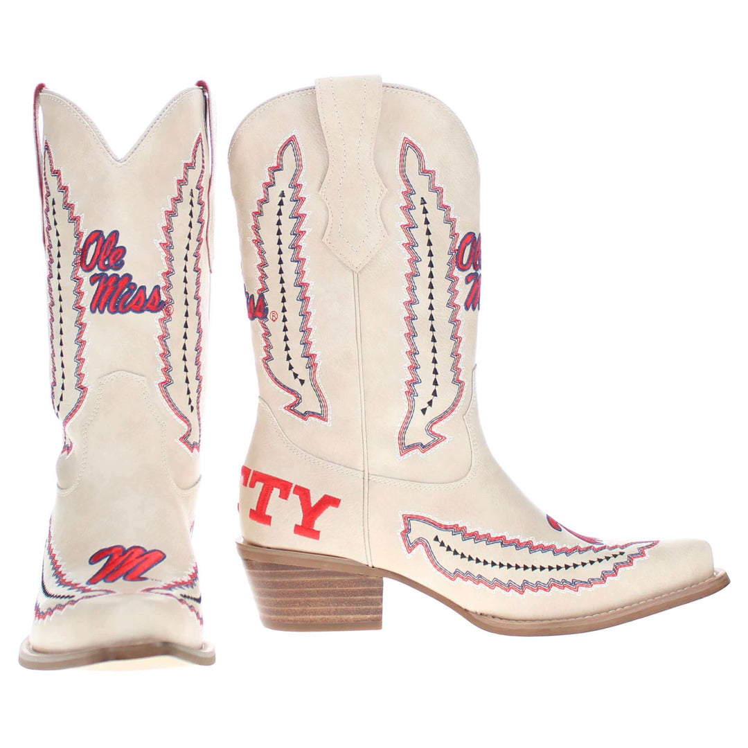 University of Mississippi Mimi Short Bone Boot By V By Vaccari