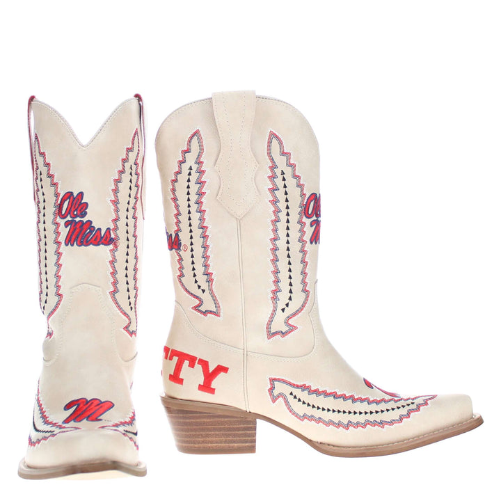 University of Mississippi Mimi Short Bone Boot By V By Vaccari