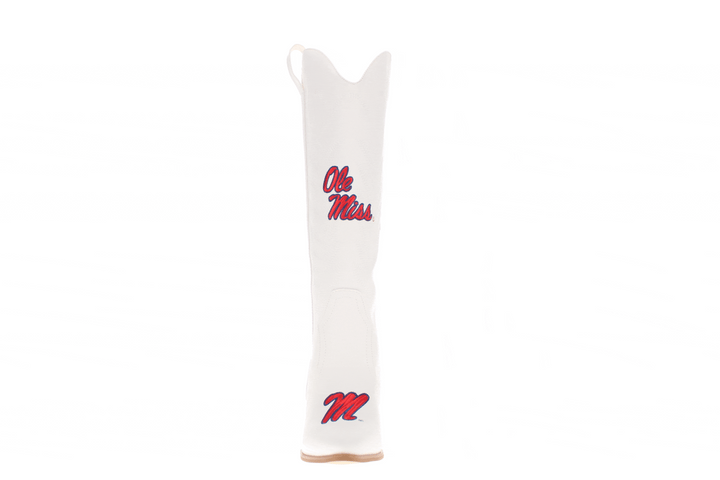 University of Mississippi Blair Tall White Boot By V By Vaccari