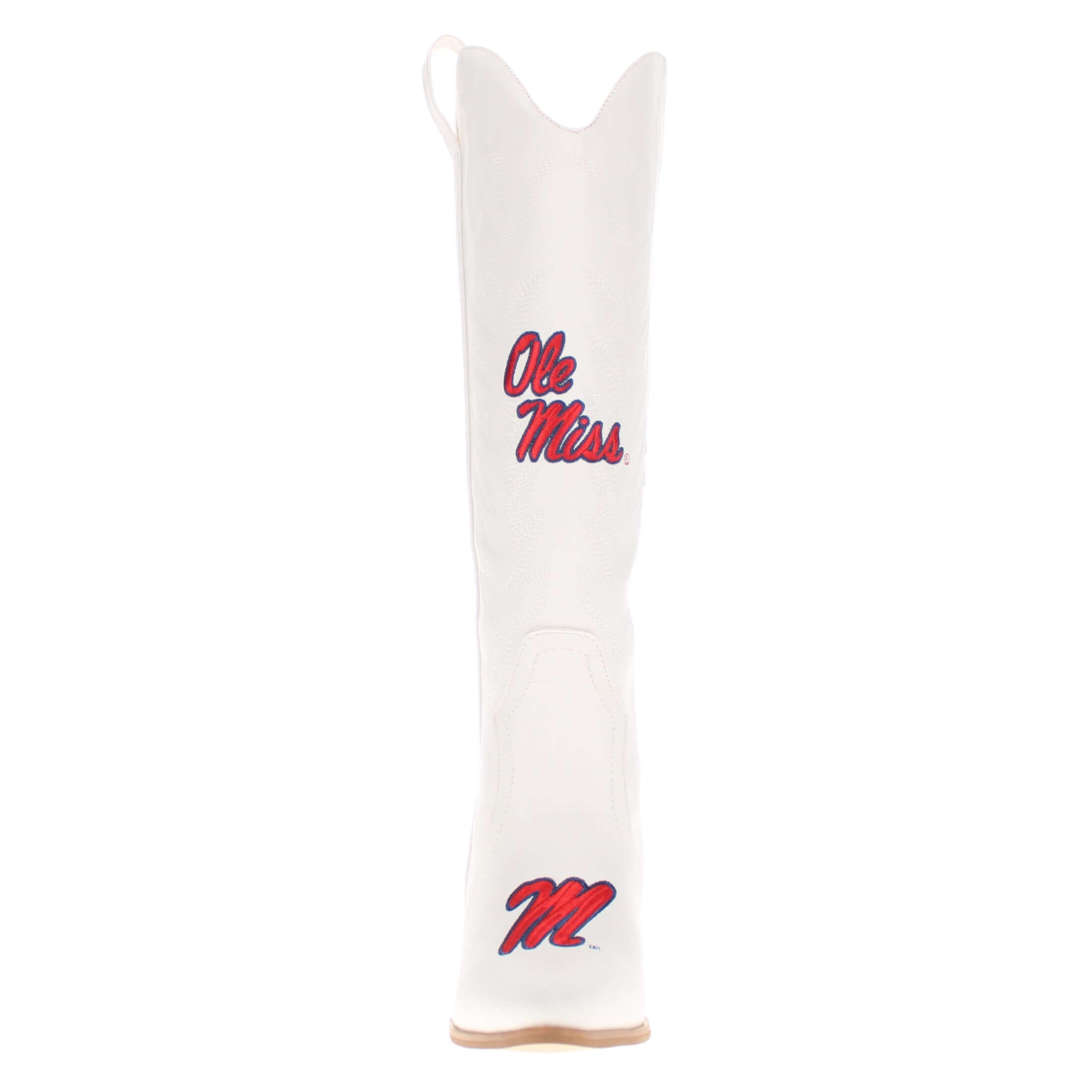 University of Mississippi Blair Tall White Boot By V By Vaccari