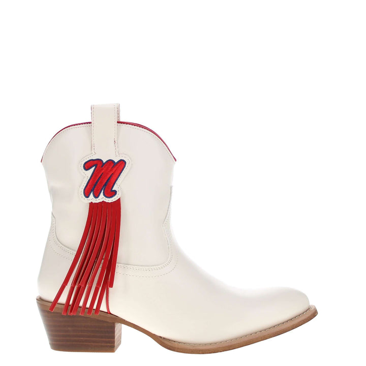 Women's University of Mississippi Bone Fringe Bootie Lucy By V By Vaccari