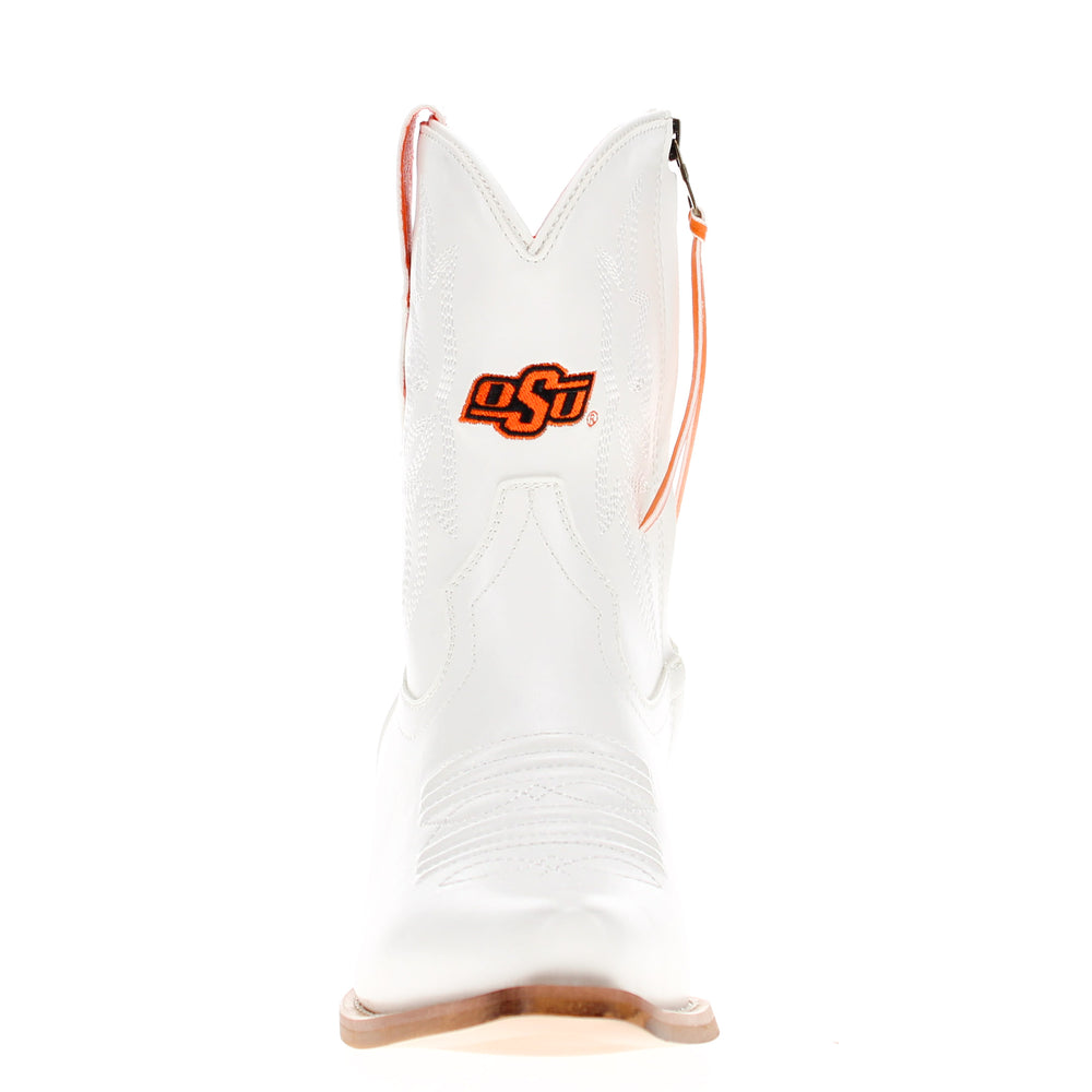 Women's Oklahoma State University White Cowgirl Boots with Color Tassel Lynn by V by Vaccari