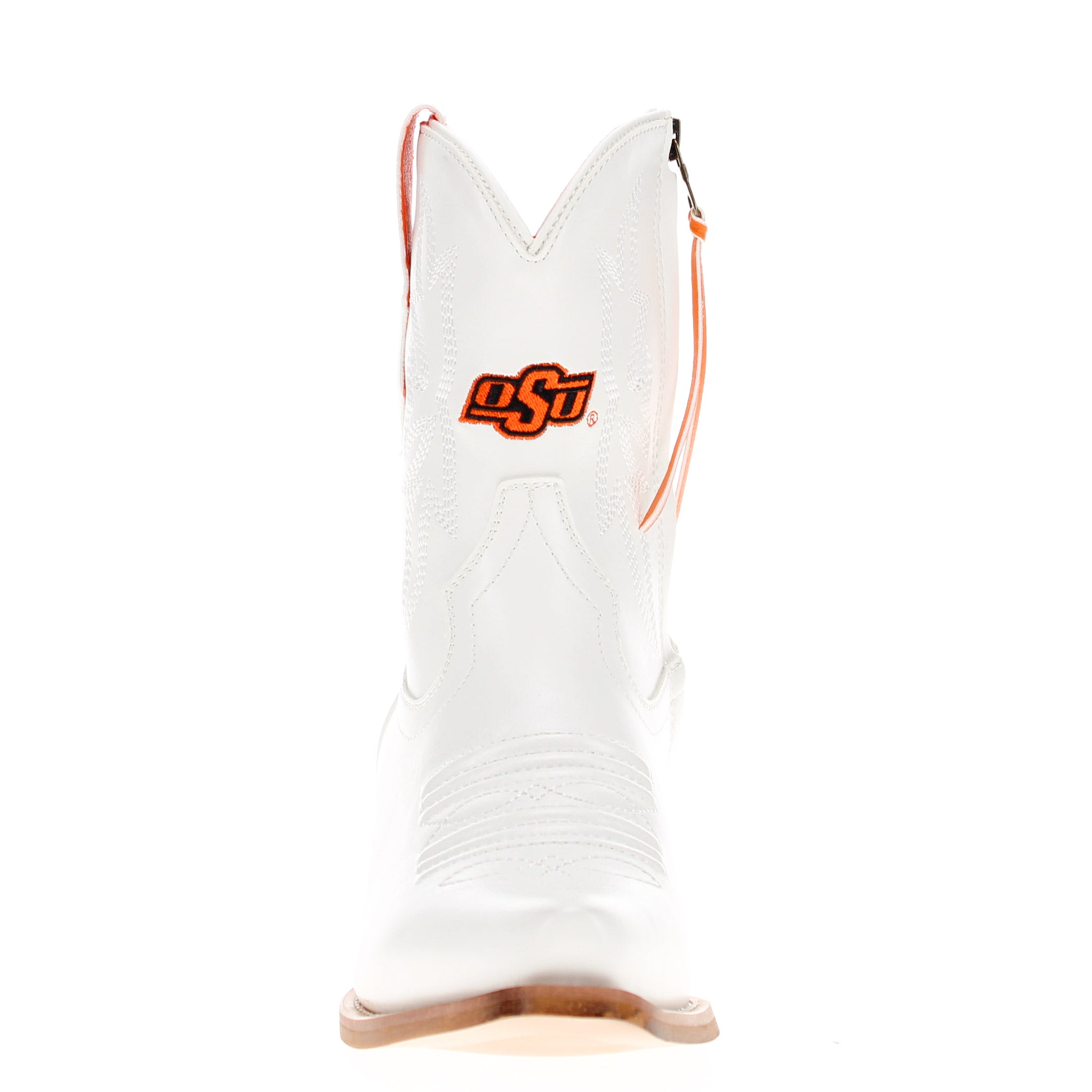 Women's Oklahoma State University White Cowgirl Boots with Color Tassel Lynn by V by Vaccari