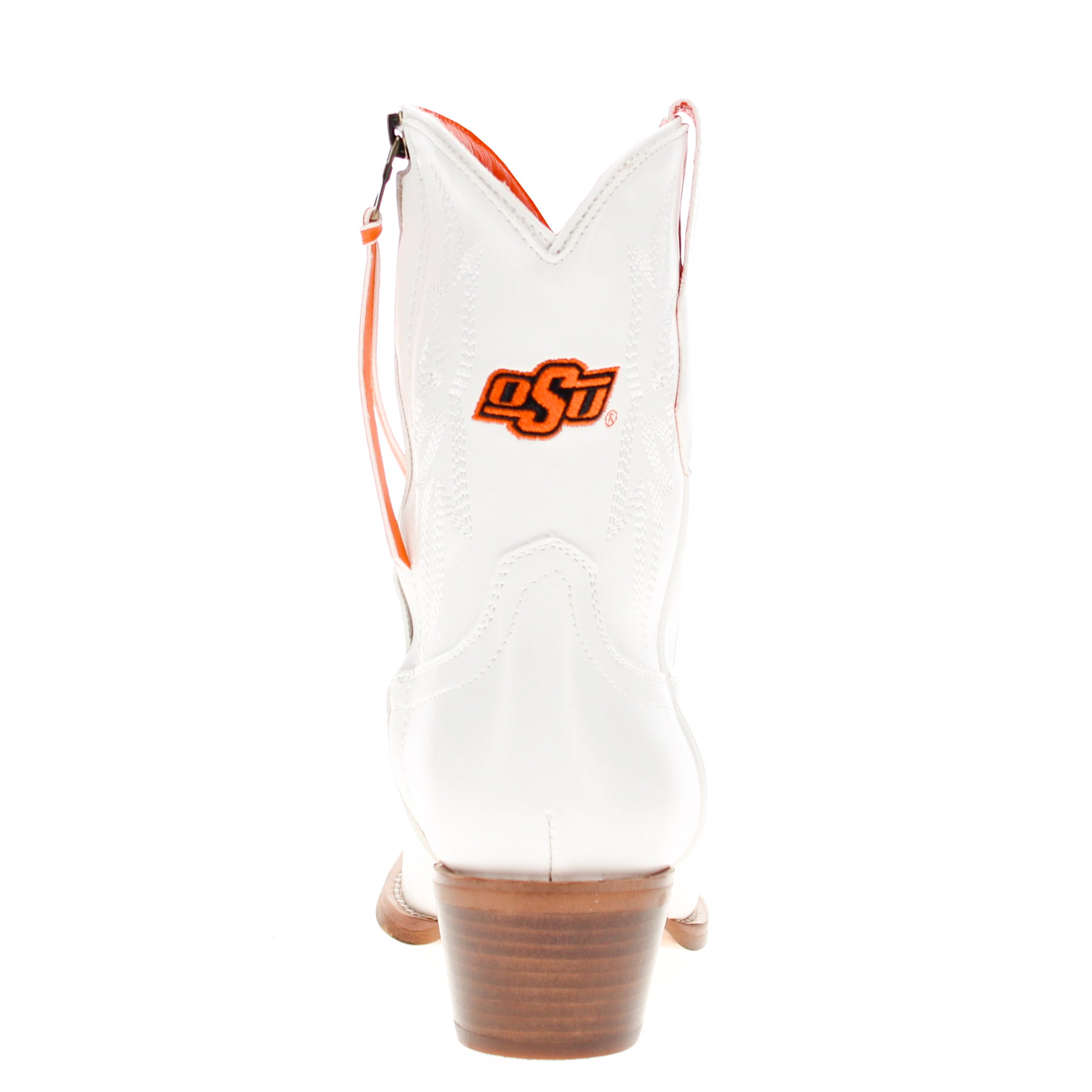 Women's Oklahoma State University White Cowgirl Boots with Color Tassel Lynn by V by Vaccari