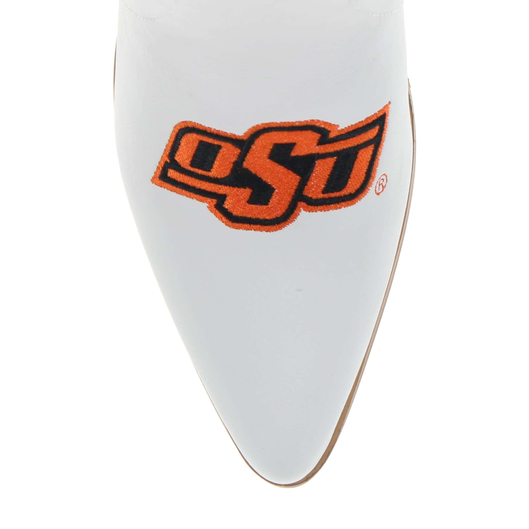 Oklahoma State University Blair Tall White Boot By V By Vaccari