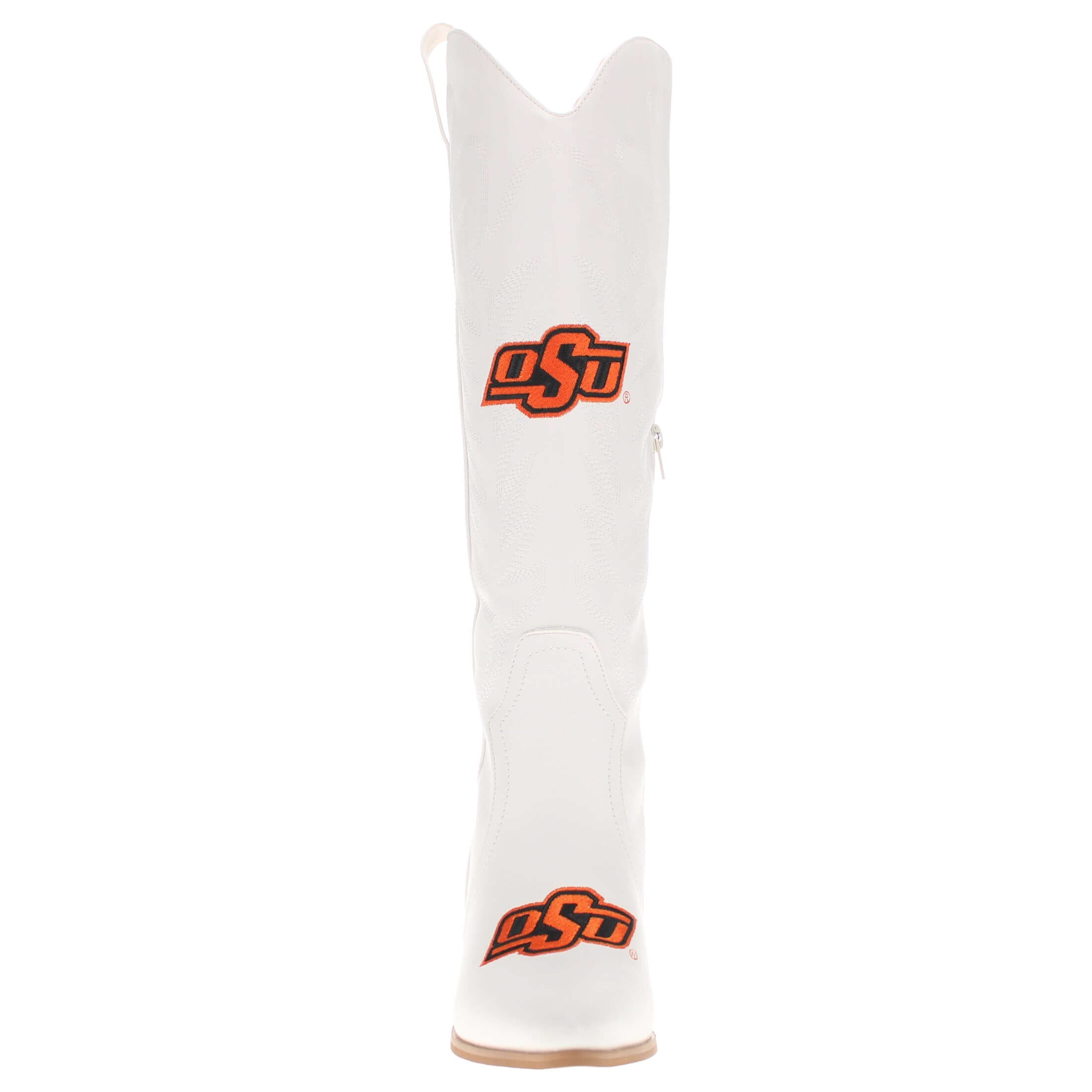 Oklahoma State University Blair Tall White Boot By V By Vaccari