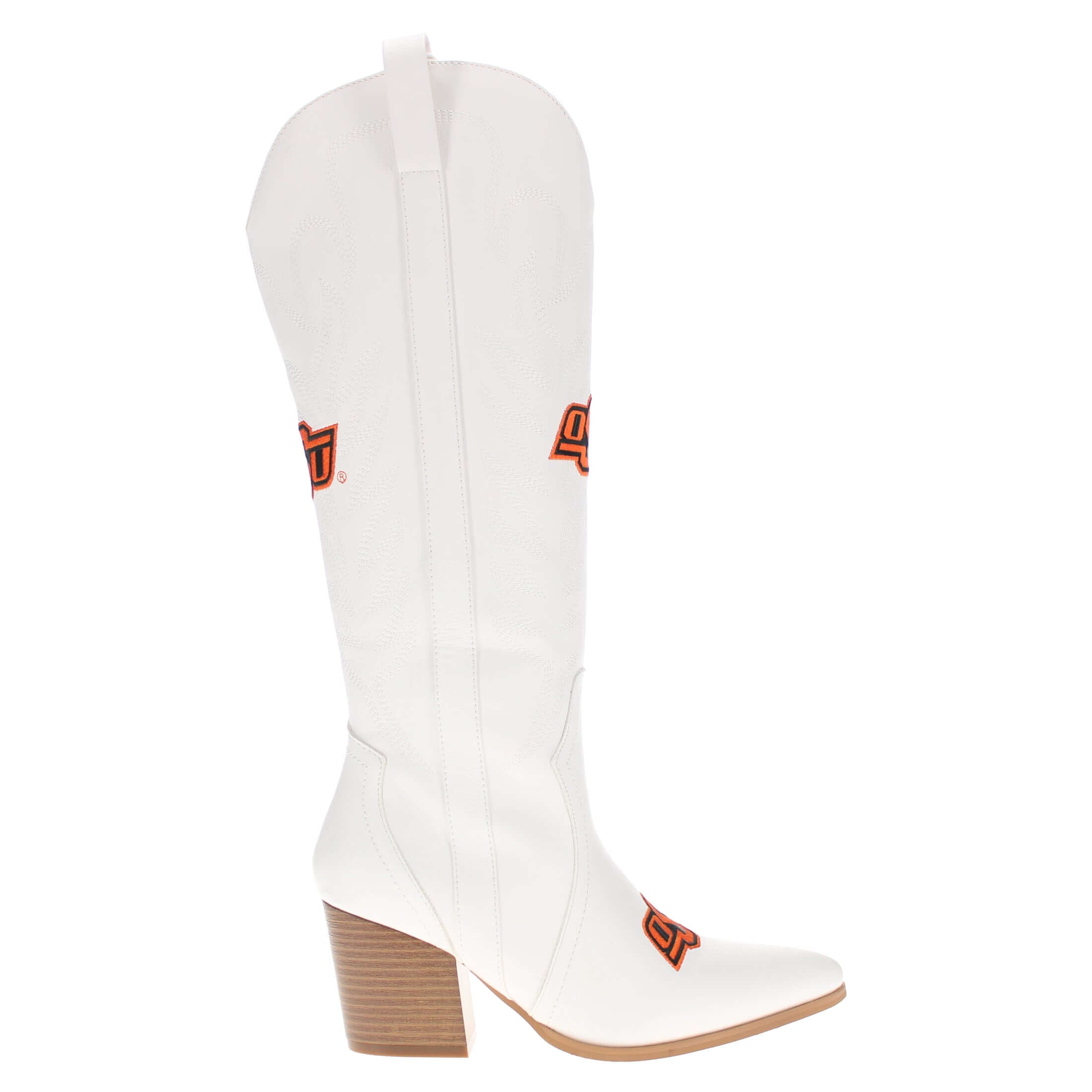Oklahoma State University Blair Tall White Boot By V By Vaccari