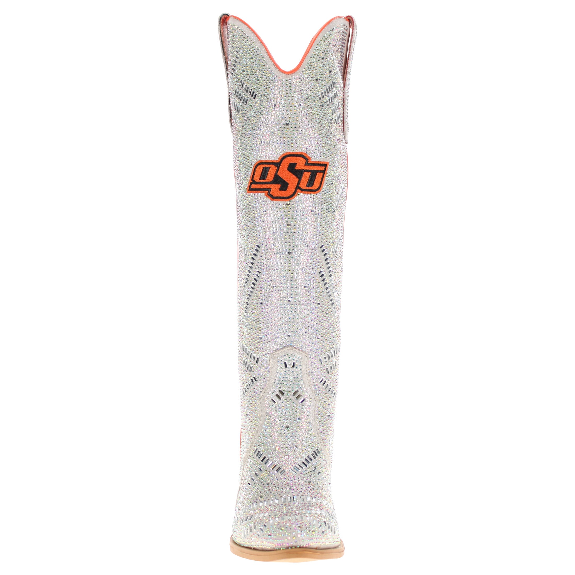 Women's Oklahoma State University Natural Tall Bling Cowgirl Boots Amber by V by Vaccari