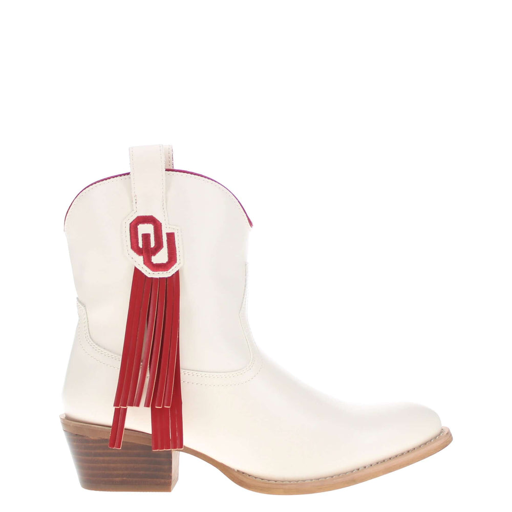 Women's University of Oklahoma Bone Fringe Bootie Lucy By V By Vaccari