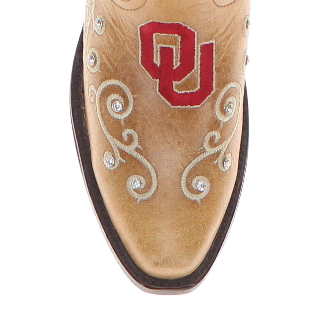Kid's Chloe University of Oklahoma Scroll Cowgirl Boots by Vaccari